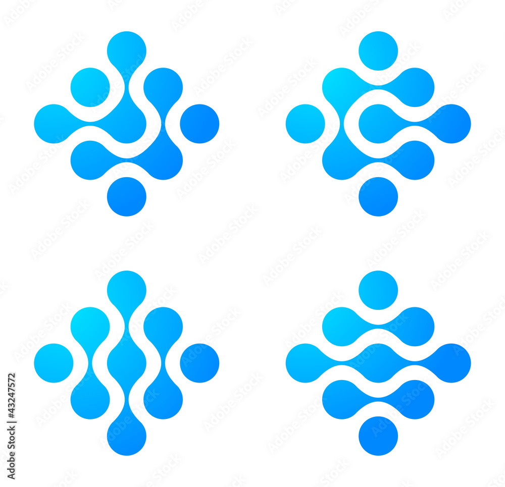 Logo Abstract. Molecule icon set. Engineering concept Logo Abstract. Molecule icon set. Engineering concept