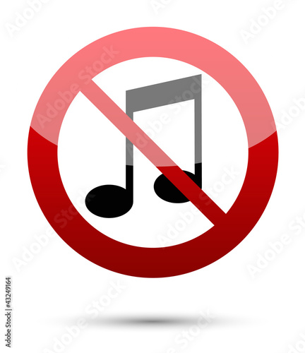No music sign