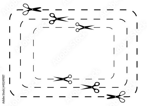 Scissors cut lines