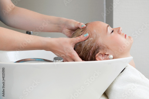 Woman Getting a Hair Wash