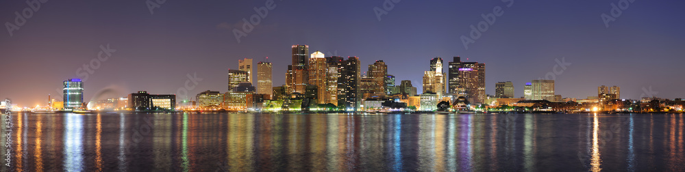 Boston downtown skyline panorama Boston downtown skyline panorama