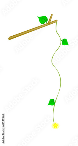 vector icon bough and leaf