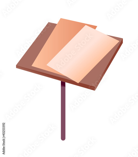vector icon music stand