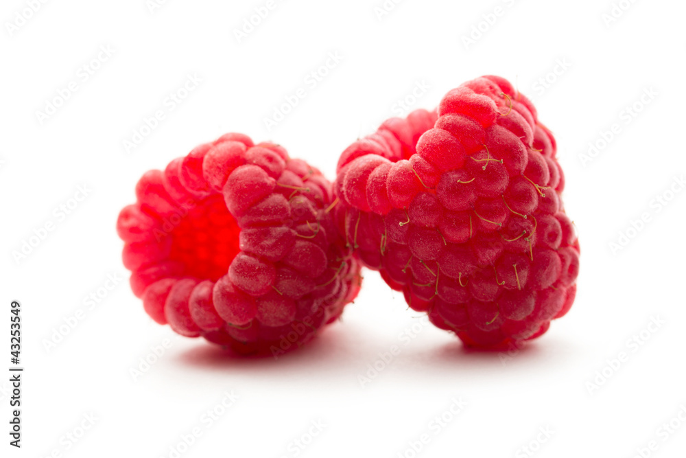 Fresh raspberry on white background Fresh raspberry on white background