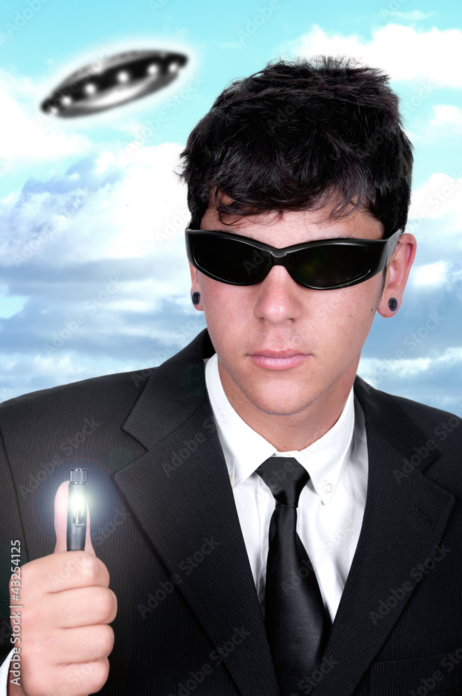 Fototapeta premium mens in black parody