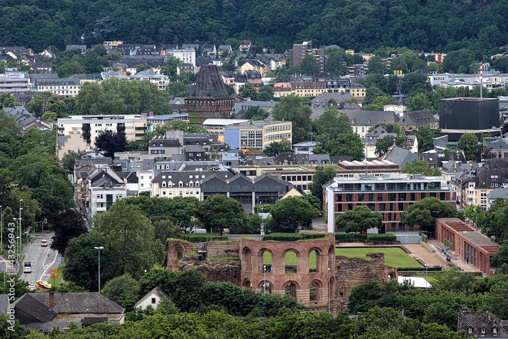 Ruins of Roman imperial baths in Trier, Germany