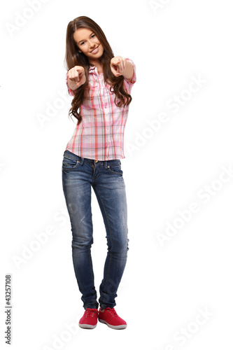 happy student in studio
