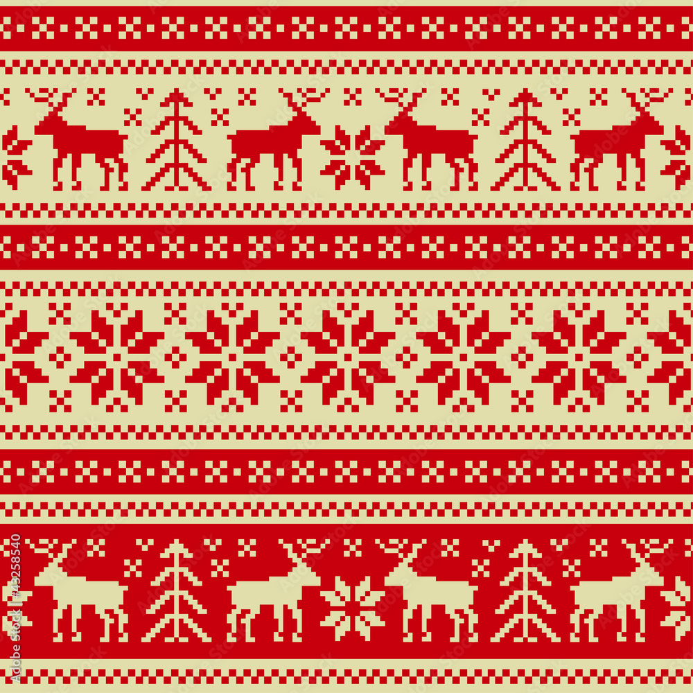 Christmas and New Year seamless pattern Christmas and New Year seamless pattern