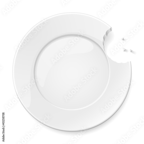 Abstract bitten plate