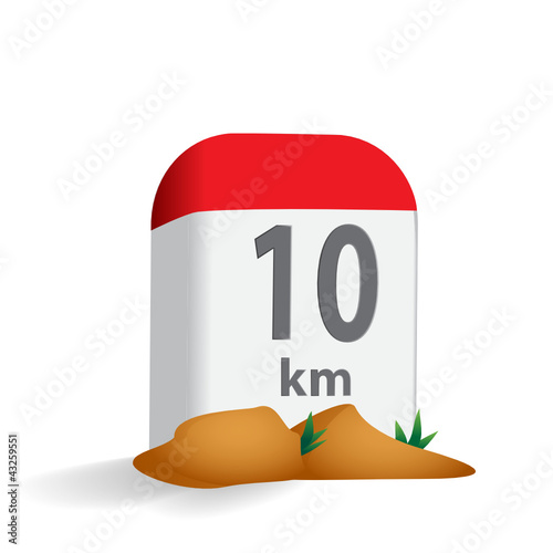 Milestone in the mountains