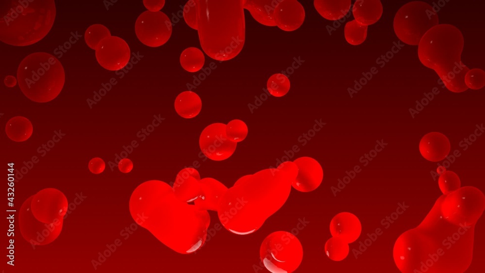 Lava lamp style blobs floating about. Lava lamp style blobs floating about.