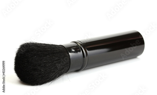 black brush for make-up isolated on white.