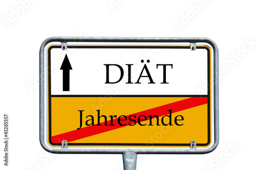 Schild - Jahresende / Diät © PhotographyByMK