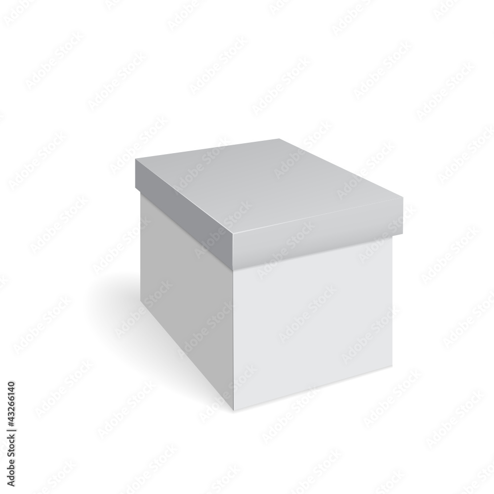 Blank box on white background Blank box on white background