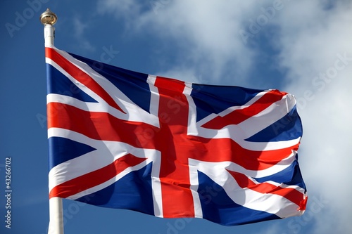British flag waving in the wind