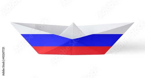 Free Download Paper Boat with Russian Flag - GFXLoad