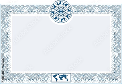 Opinion of the cruise - Blank certificate with space for your design