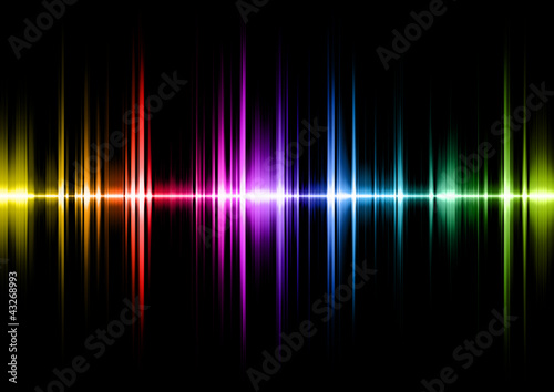 sound wave with spectral colours