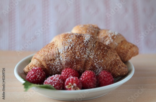 Croissants and berries
