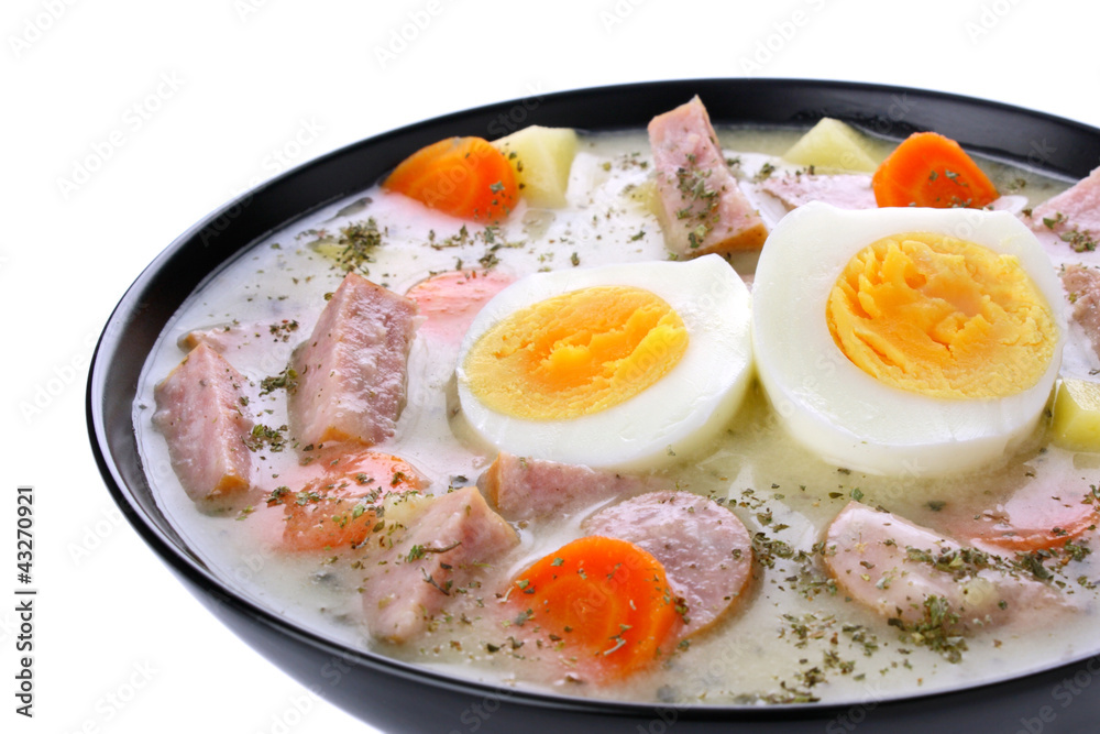 Delicious sour soup with egg Delicious sour soup with egg