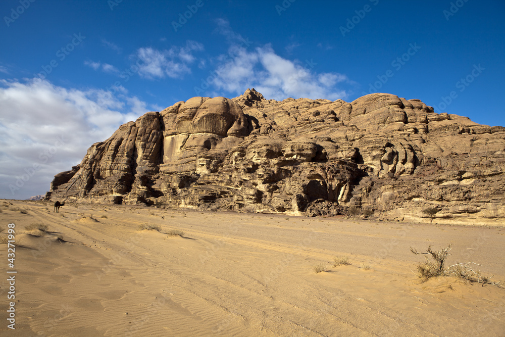 Mountains in the Wadi Rum desert in South Jordan