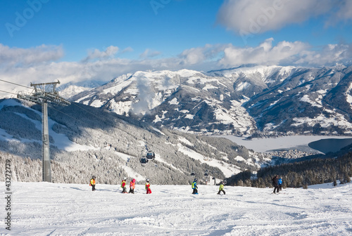 Obraz na płótnie Ski resort Zell am See. Austria w salonie