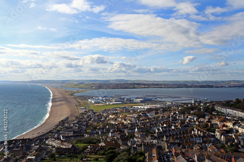 View point over chesil beach photo