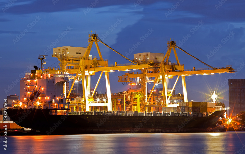 Cargo Ships at dusk Cargo Ships at dusk