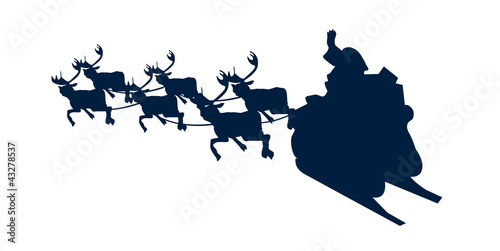 vector icon shadow santa claus