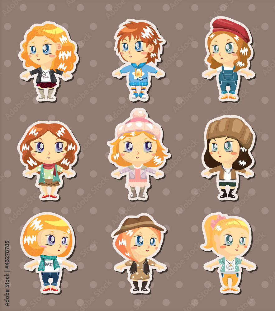fashion girl stickers fashion girl stickers