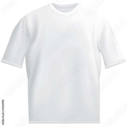 t-shirt template isolated on white