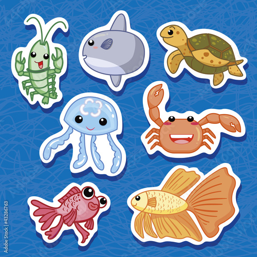 cute sea animal stickers 03