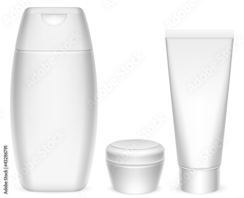 Cosmetics containers.