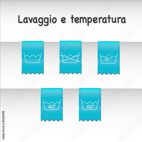 lavaggio e temperatura_etichette photo