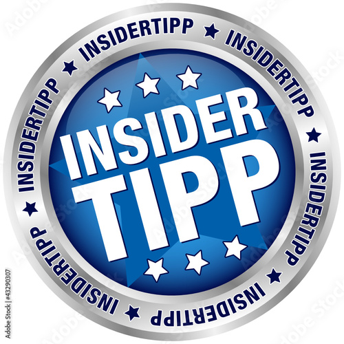 Button "Insidertipp" blau/silber