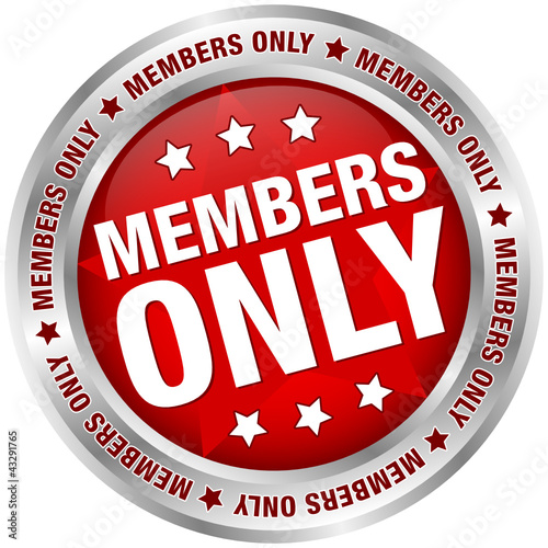 Button "Members only" Red/Silver