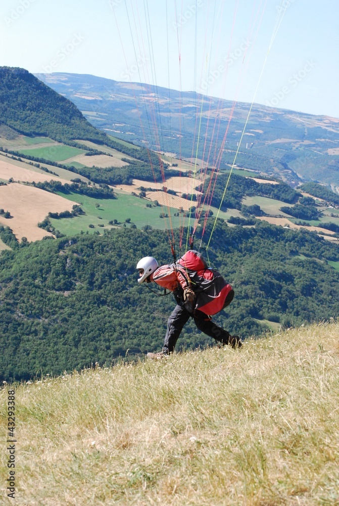 Obraz premium Décollage parapentiste