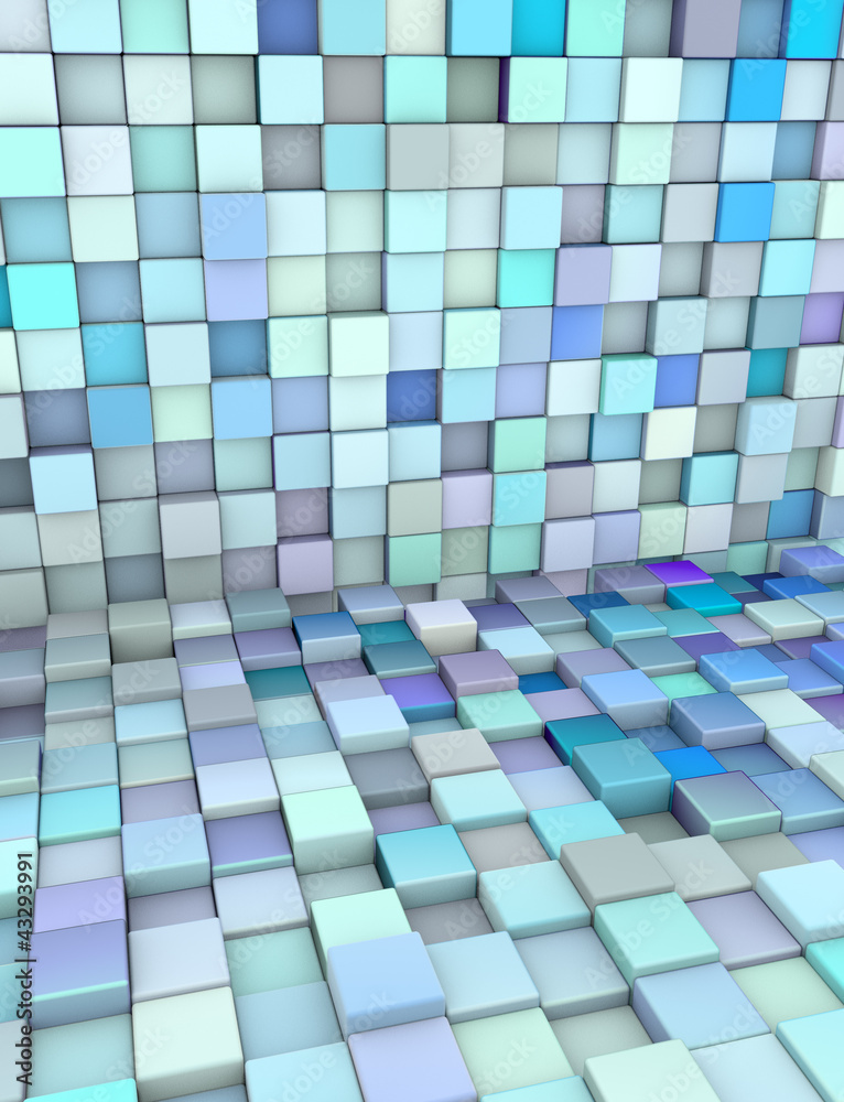 3d abstract backdrop in different shades blue purple
