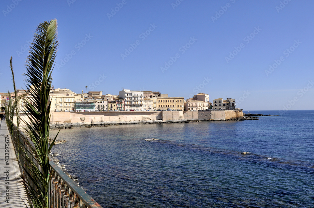 Italy. Italia. Siracusa lungomare di Ortigia Italy. Italia. Siracusa lungomare di Ortigia