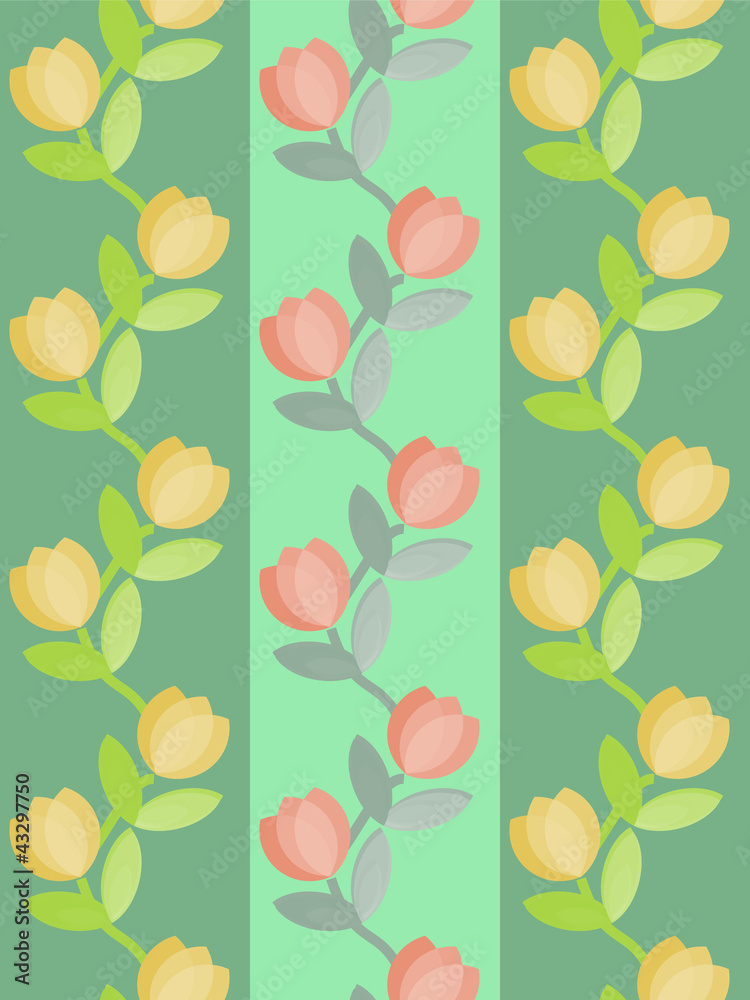 custom made wallpaper toronto digitalSeamless floral vines stripes wallpaper