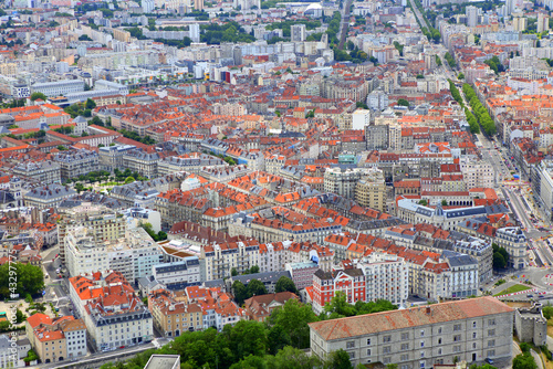 Centre ville de Grenoble vu de haut