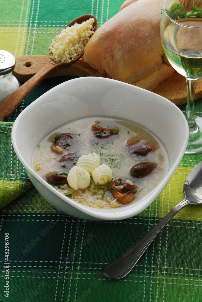 Sopa de hígado 간장의 수프 Soupe du foie Soup of the liver Stock Photo