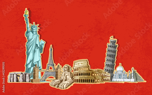 Editable vector illustration of a historical monument