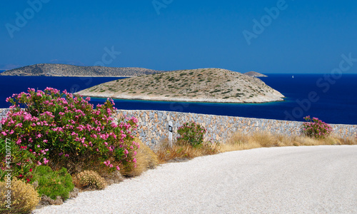 Greek Cyclades island landscape photo