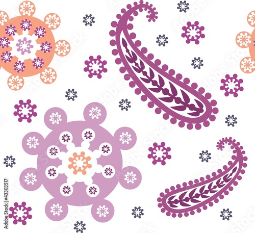 Floral seamless ornaments