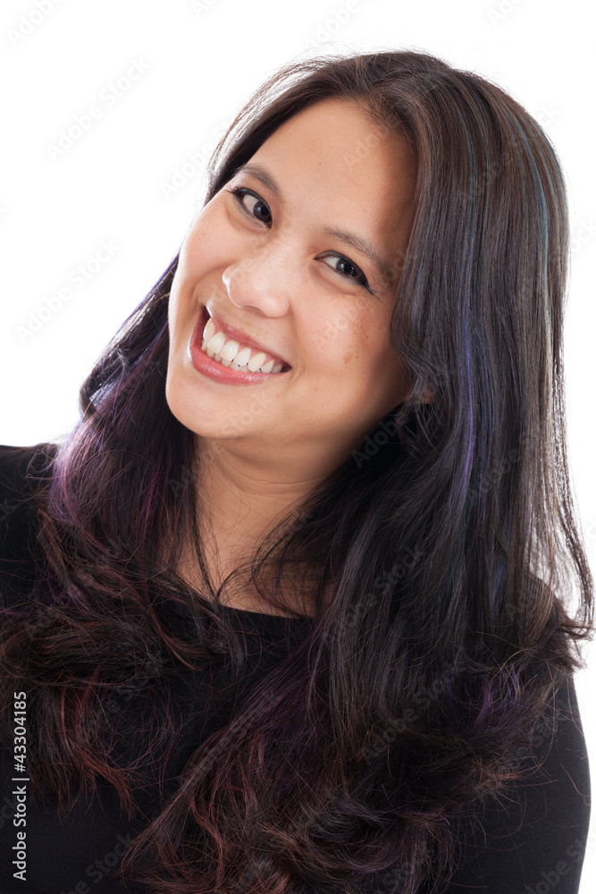 Naklejka premium Happy Asian woman portrait