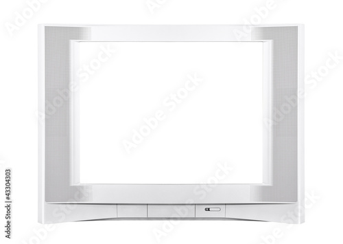 Modern Silver Television Isolated