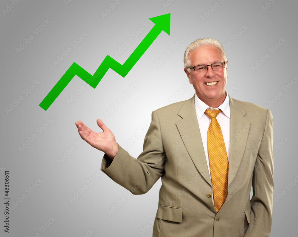 Business Man Showing Graph Business Man Showing Graph