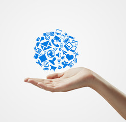cloud icons in hand