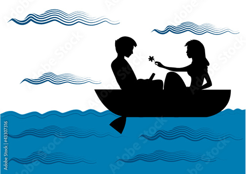 pärchen im boot